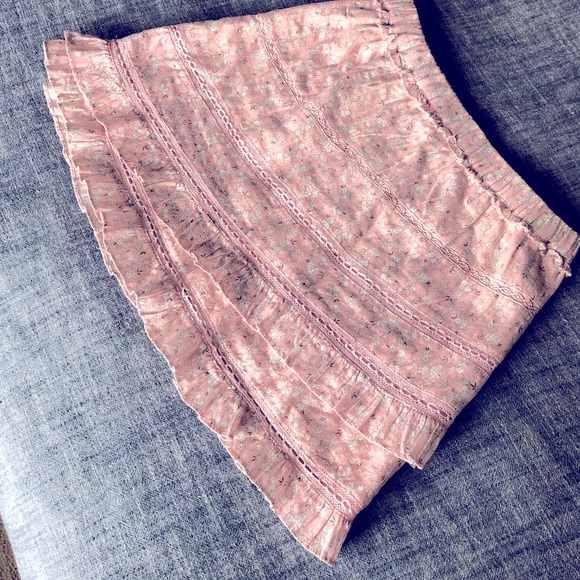 LoveShackFancy Pink Cotton Skirt - Picture 2 of 3